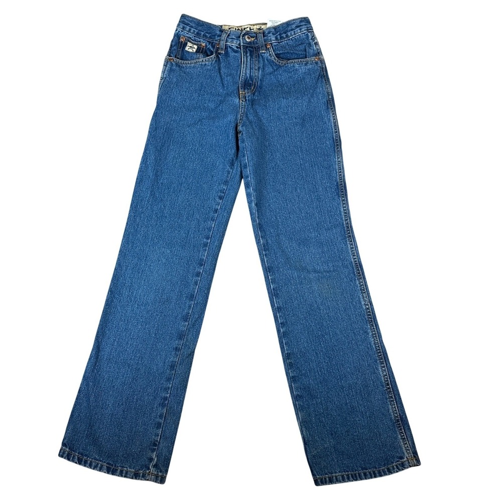 Cinch Boys Jeans Size 14S Blue Denim Straight‎ Leg Adjustable Waist slim Western